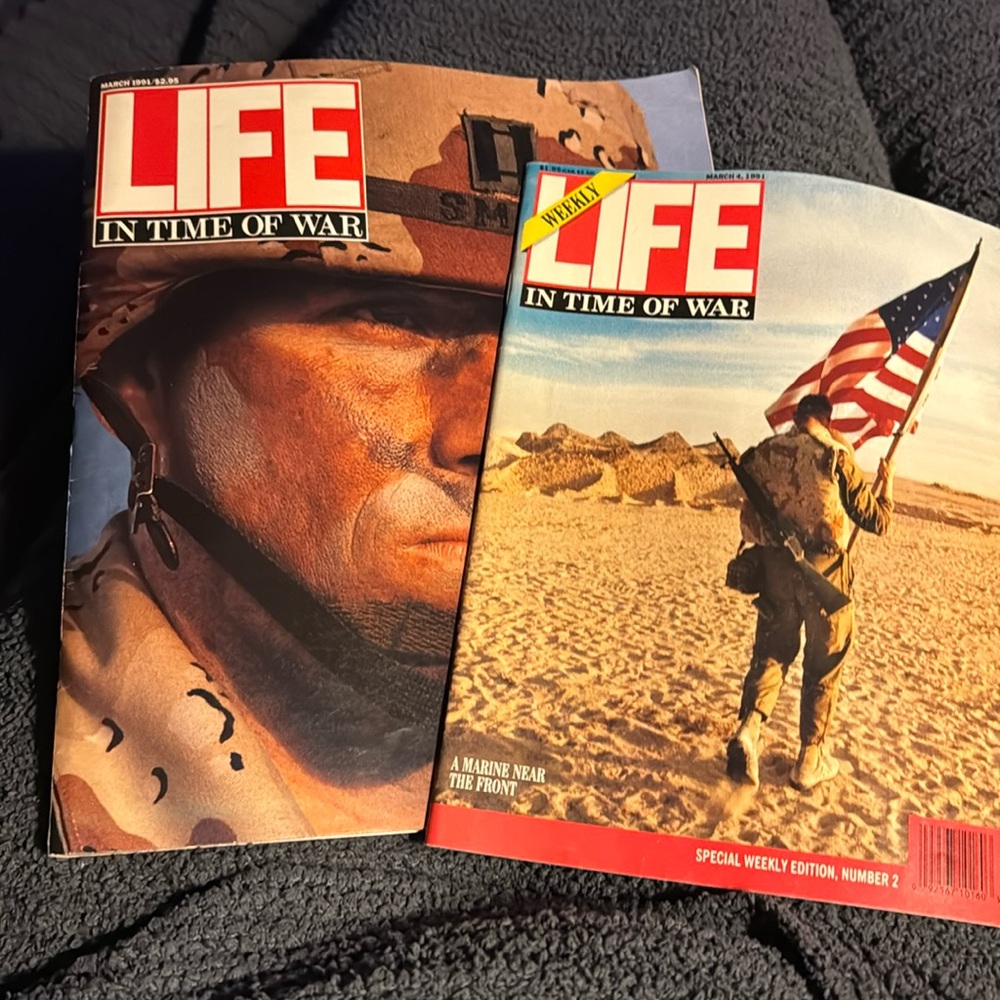 Vintage 2 LIFE Magazines March 1991 men at war,